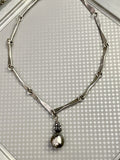 Handmade Silver Link with Tahitian Pearl Pendant