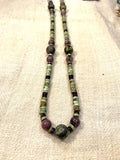 Green and Purple Stone Necklace